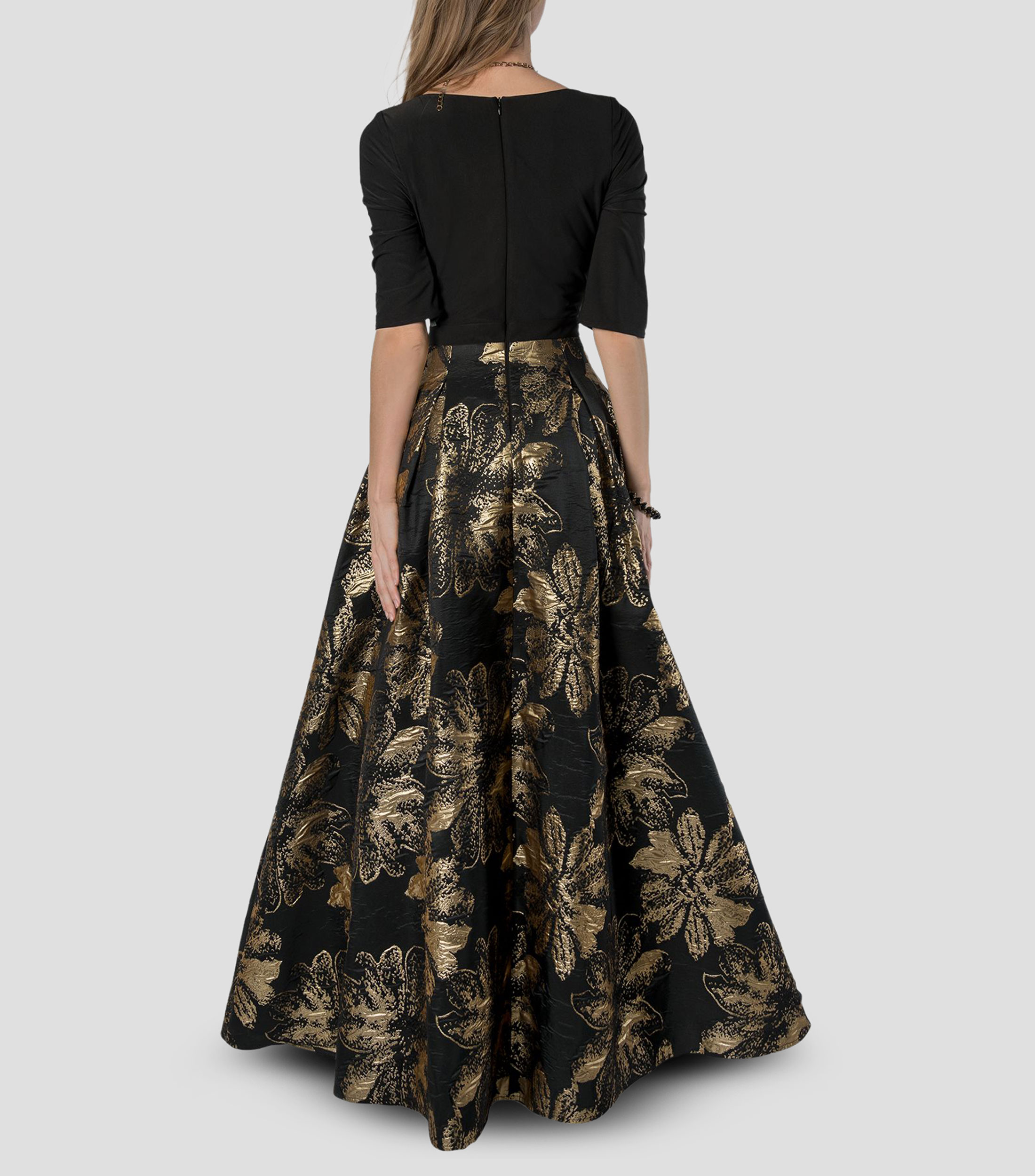 Vestido largo con estampado Mujer